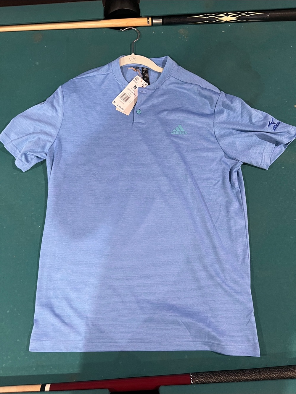 adidas Light Blue Short Sleeve Polo Shirt
